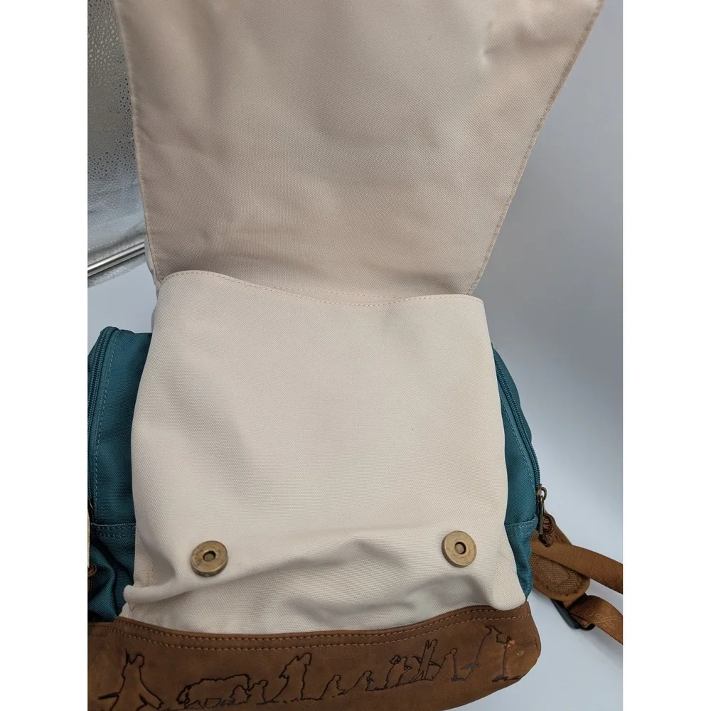 Lord of the Rings Boxlunch Backpack Leaf of Lorien Fellowship Canvas Brown READ!